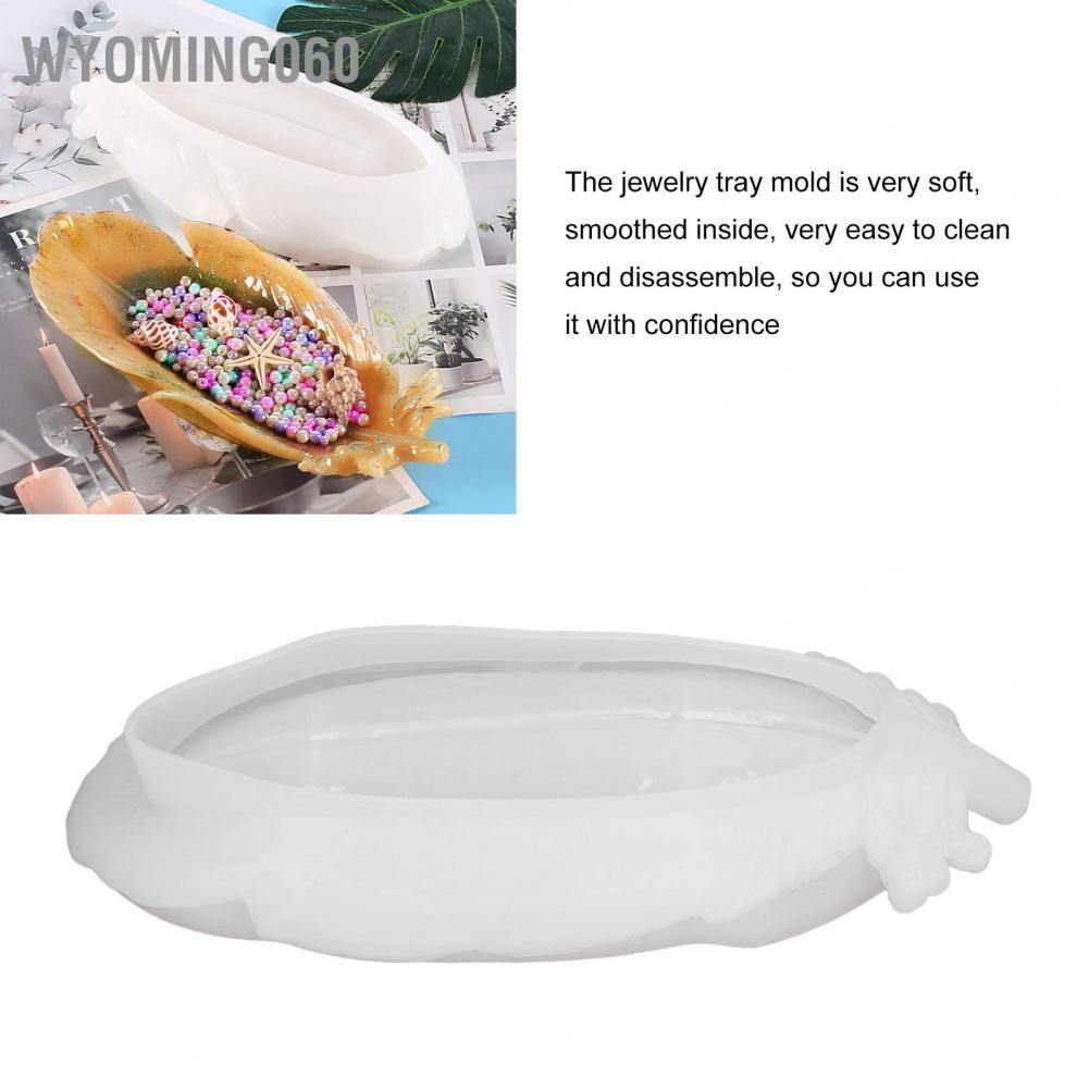 Wyoming060 DIY Dish Plate Mold Jewelry Storage Silicone Fruit Tray for Household Kitchen