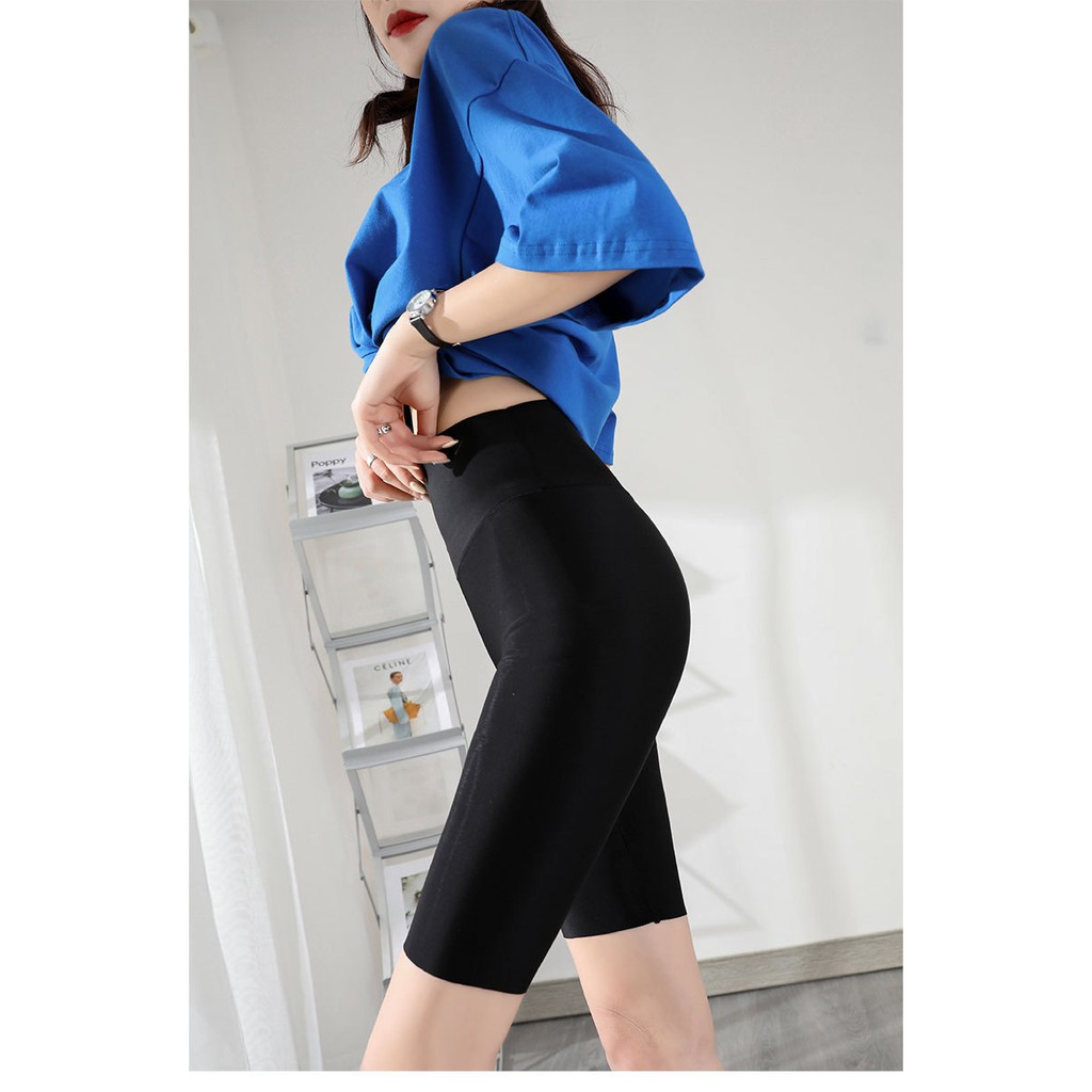 Quần legging ngố LEERY vải cotton cao cấp dáng lửng mặc nhà ôm bó lưng thun tập gym yoga bigsize LEG-03 | BigBuy360 - bigbuy360.vn