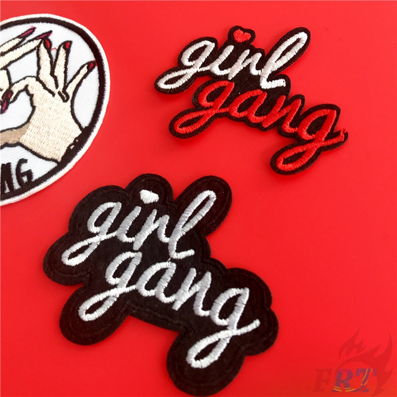 Set 1 / 3 Miếng Vá Nhiệt Dùng Trang Trí Áo Quần（☸ Fashion Brand - Girl Gang Patch ☸）