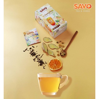 Trà Warming tea SAVO - Trà thảo mộc (trà đen, gừng, hoa cúc, vỏ cam)