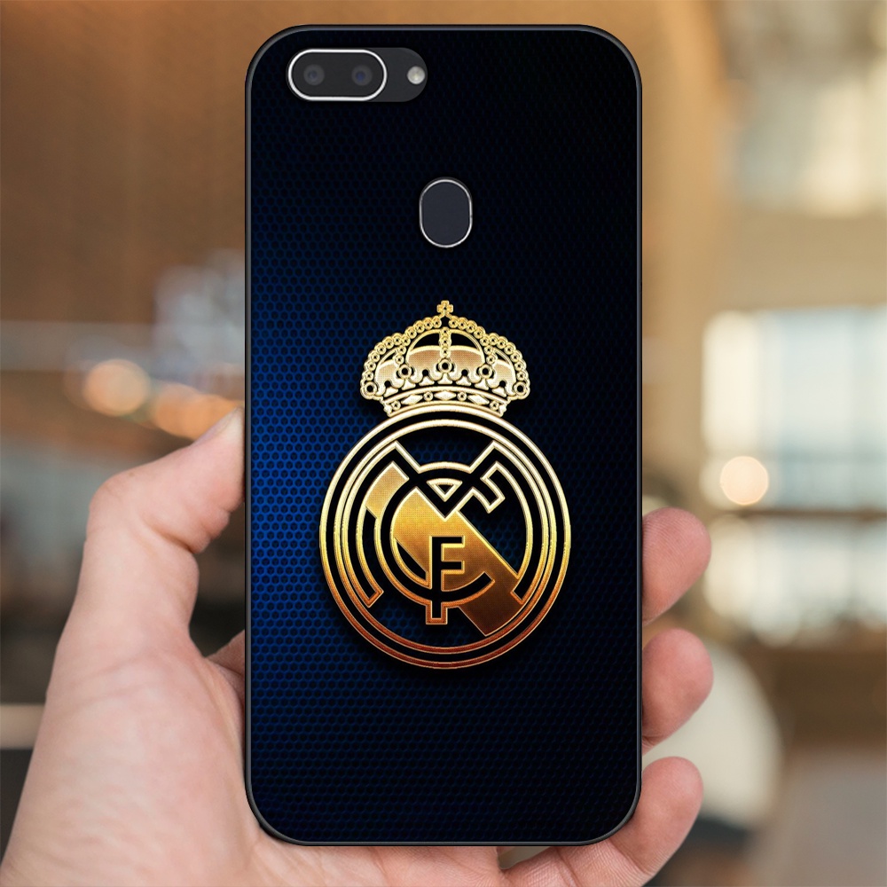 Ốp lưng Realme 2 viền đen in hình Real Madrid