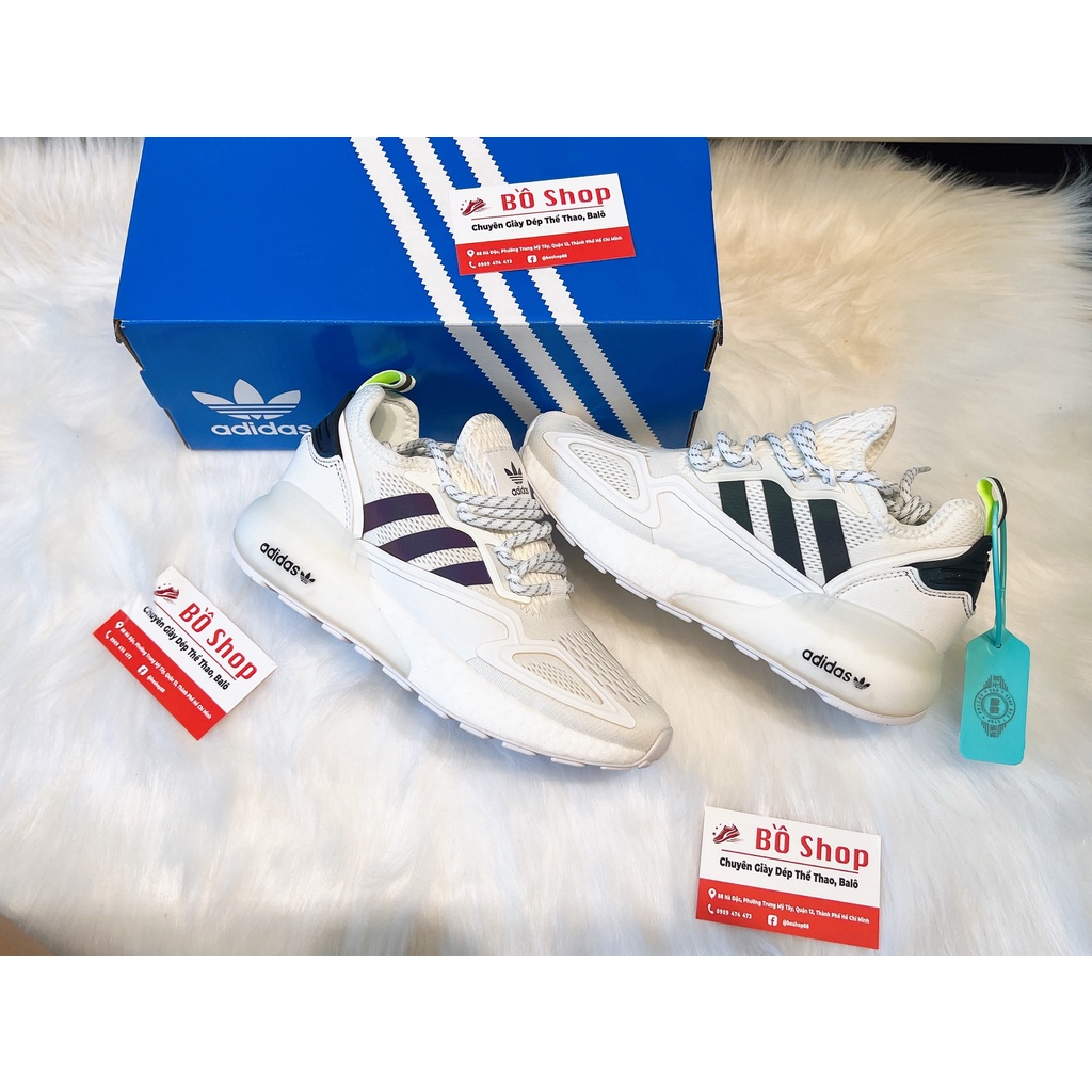 GIÀY THỂ THAO NAM NỮ ADIDAS ZX 2K BOOST CREAM BLACK & WHITE