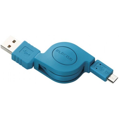 Dây Cáp Cuộn MicroUSB (A-microB) ELECOM MPA-AMBIRLC08 Chính Hãng