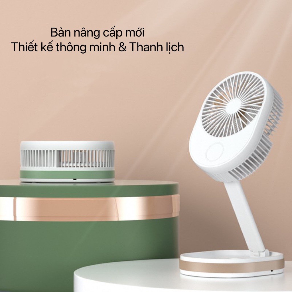 QUẠT TÍCH ĐIỆN MINI ĐỂ BÀN GẤP GỌN - SP ĐÃ CÓ PIN ĐẦY ĐỦ Bảo hành 12 tháng