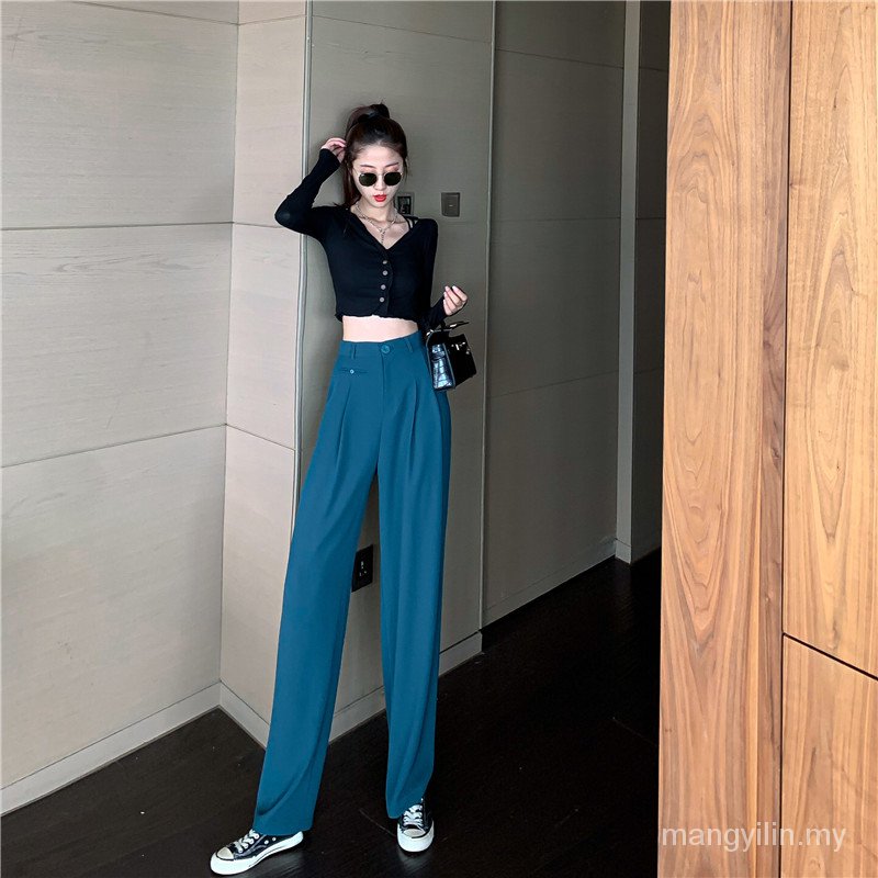 Quần Dài Ống Rộng Lưng Cao Thời Trang Trẻ Trung | BigBuy360 - bigbuy360.vn