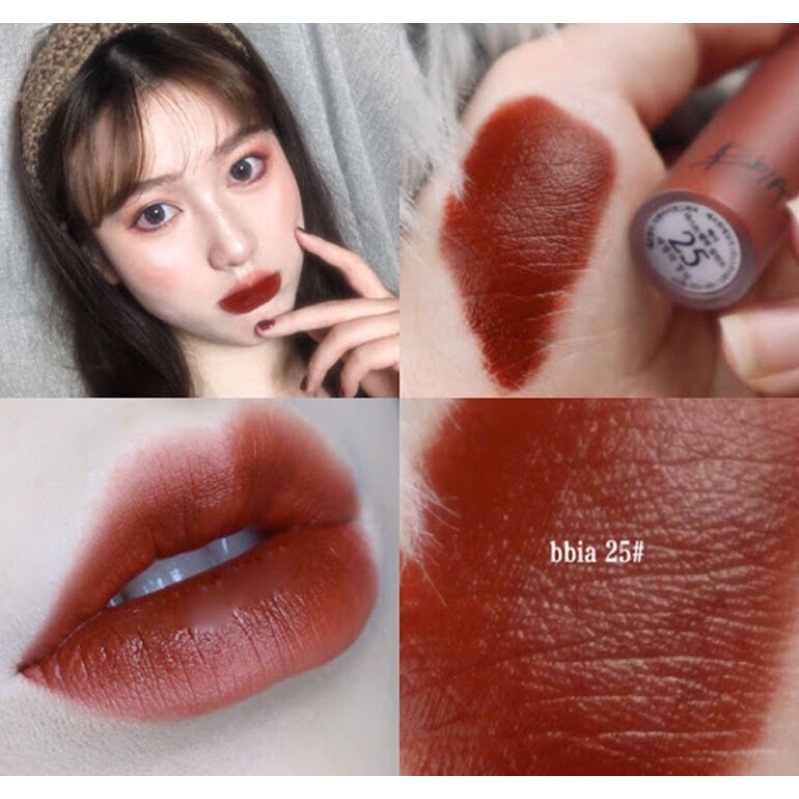 Son kem lì Bbia 25 Last Velvet Lip Tint Version 5 Final Note (Màu đỏ nâu đất) 5g - Bbia Official ⚡️