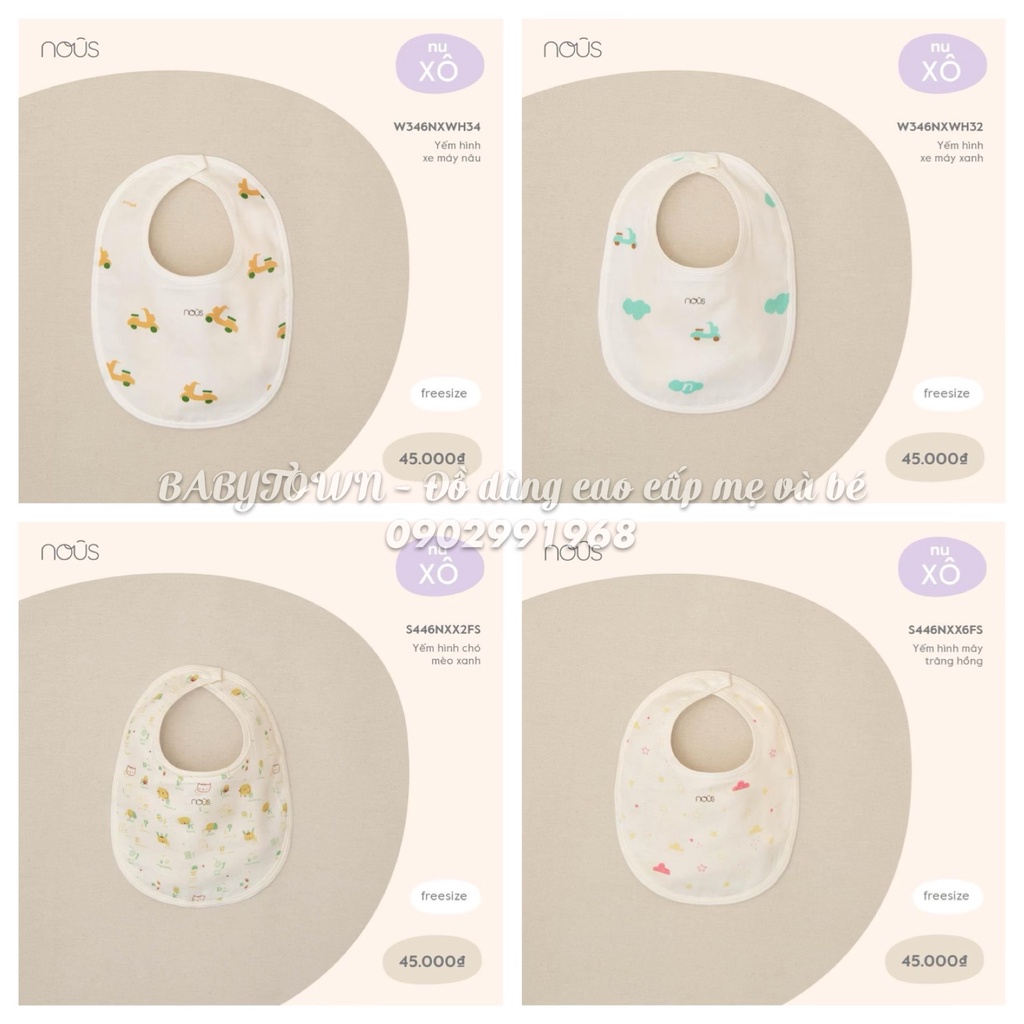 Yếm sơ sinh Nous xô/ Yếm tròn bamboo cho bé