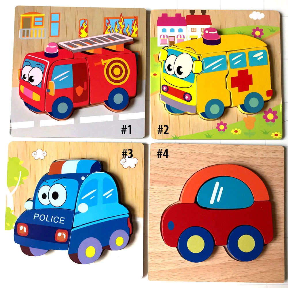 Tranh ghép gỗ Đồ chơi gỗ dành cho bé 2 tuổi trở lên Loại Gỗ Dày Puzzletoys