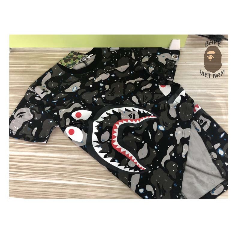 [Ảnh thật + FREESHIP] Tee Bape Galaxy Doublue Shark , Áo thun Bape Cá mập Áo phông Bape Cá Ngáo | WebRaoVat - webraovat.net.vn