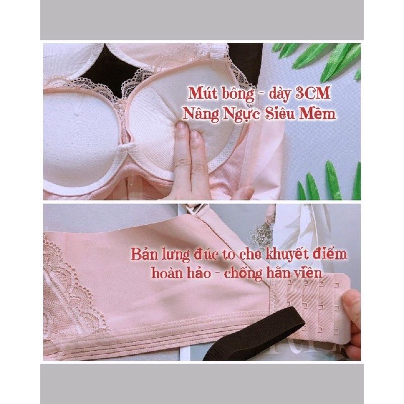 Áo lót đẹp, áo ngực nâng ngực ren đệm dày 8139 có video thật Shop tự quay ạ