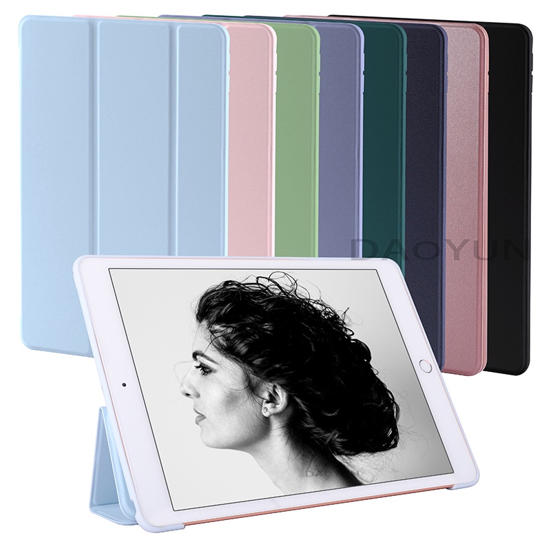 Bao da máy tính bảng màu trơn cho iPad 98765432 10.2 pro11 Mini 654321 Air4 10.9 air321 9.7Pro 10.5 2020/2019/2018/2017