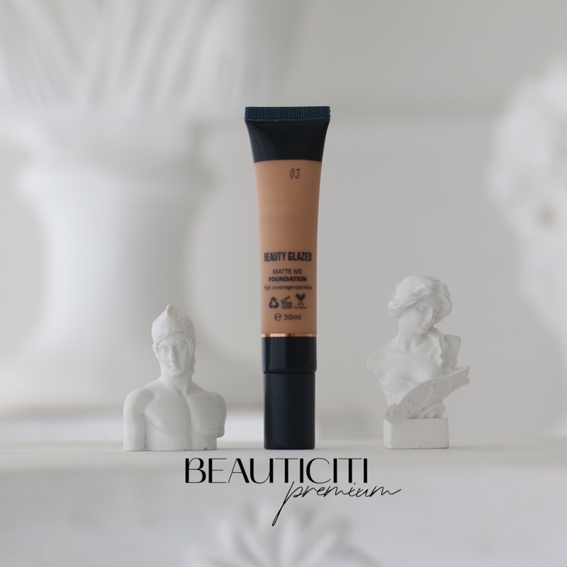 KEM NỀN LÌ CHE PHỦ CAO LỖ CHÂN LÔNG BEAUTY GLAZED MATTE ME FOUNDATION 30ML | BigBuy360 - bigbuy360.vn