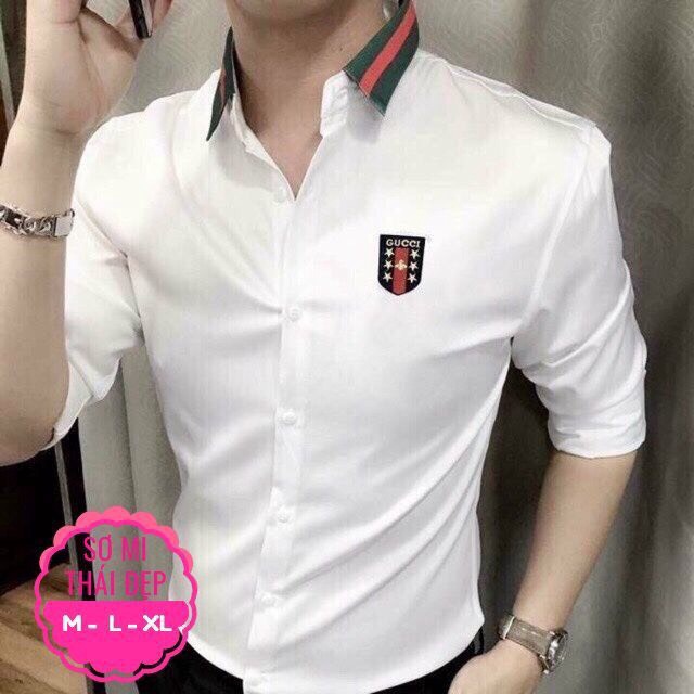 [HCM]ÁO SƠ MI NAM NỮ THỊNH HÀNH IN LOGO NGỰC MẠNH MẼ CỰC ĐẸP CHO CÁC TÌNH TÌNH IU