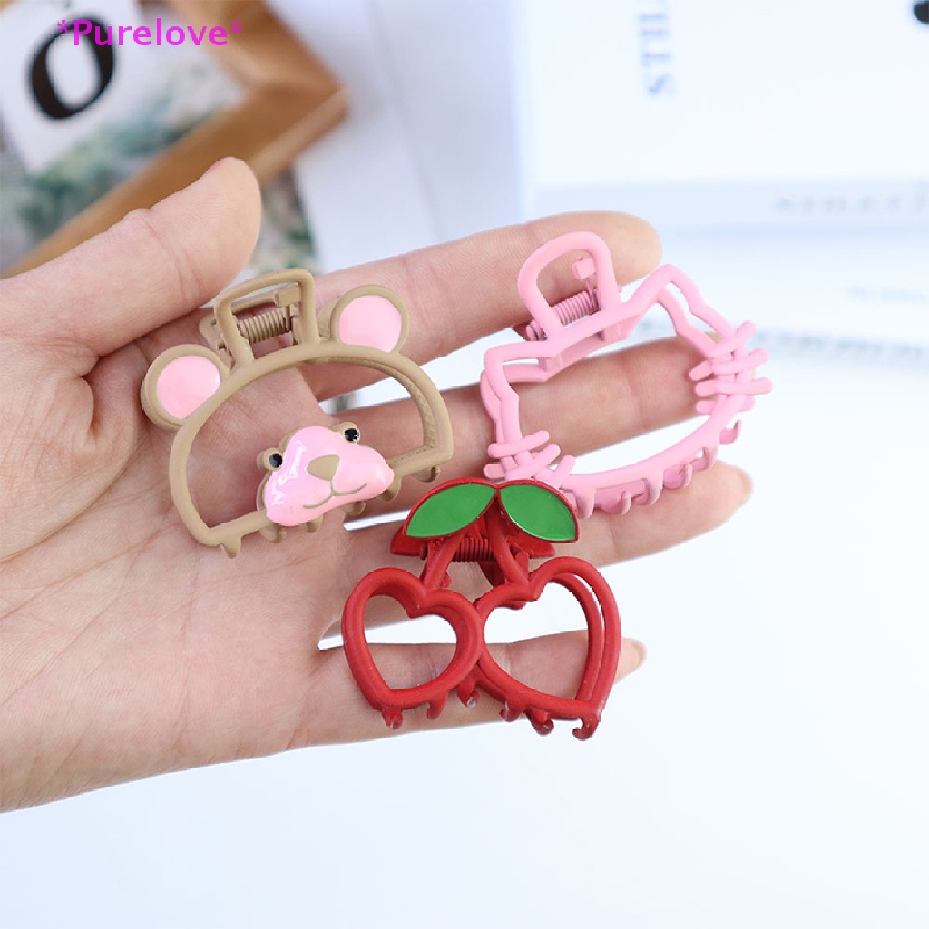 Kẹp Tóc Kim Loại Hình Móng Vuốt Mèo Màu Hồng Xinh Xắn Cho Nữ Mới