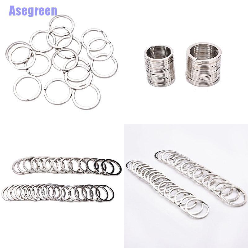 Set 100 móc khoá bạc hình tròn tiện dụng