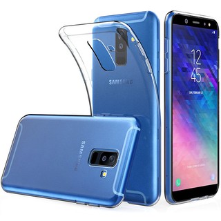 Ốp điện thoại TPU silicon mềm trong suốt giản dị dành cho Samsung Galaxy A6 2018