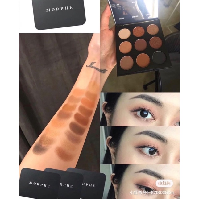 AUTH - OFF 50% PHẤN MẮT MORPHE 9 Ô MÀU 9D, 9V, 9T