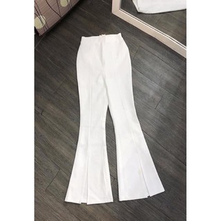 Quần ống loe xẻ tà form siêu tôn