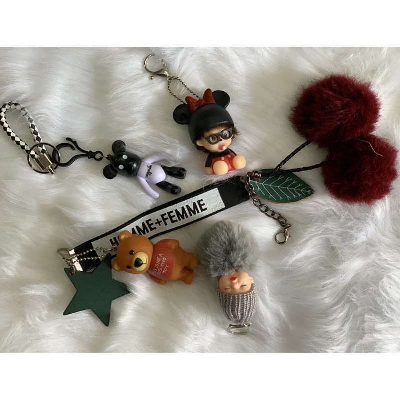 Móc chìa khóa, móc treo trang trí balo, túi xách nhiều hình siêu dễ thương