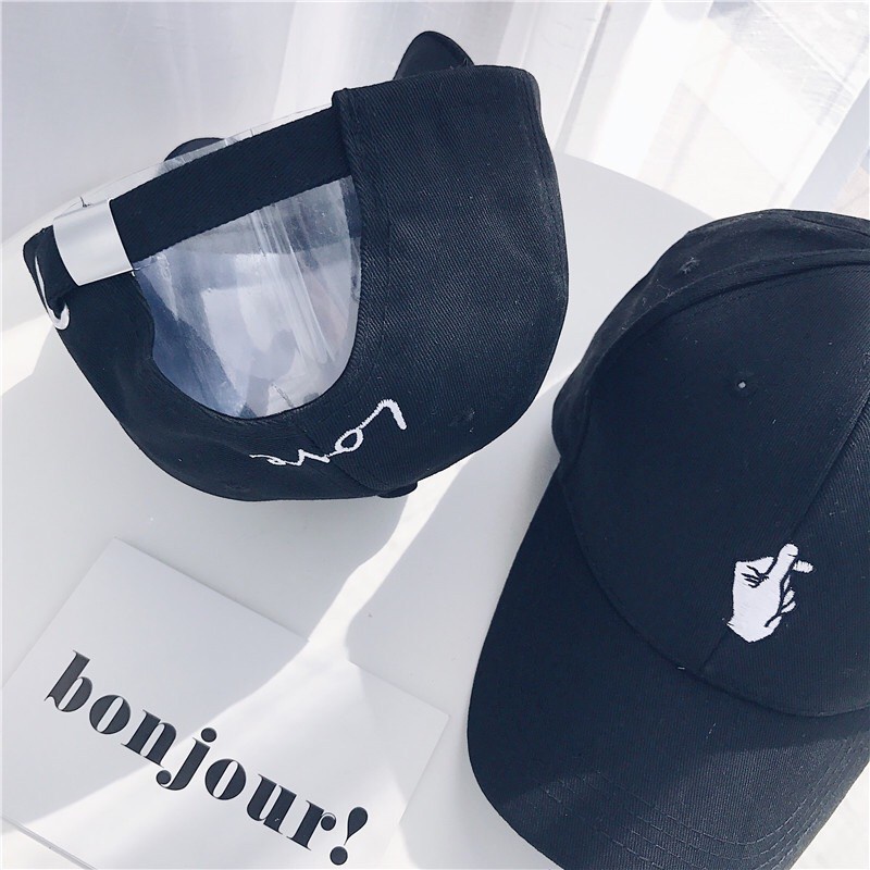 Nón kết nam nữ BÚNG TIM / Mũ lưỡi trai ulzzang unisex form đẹp