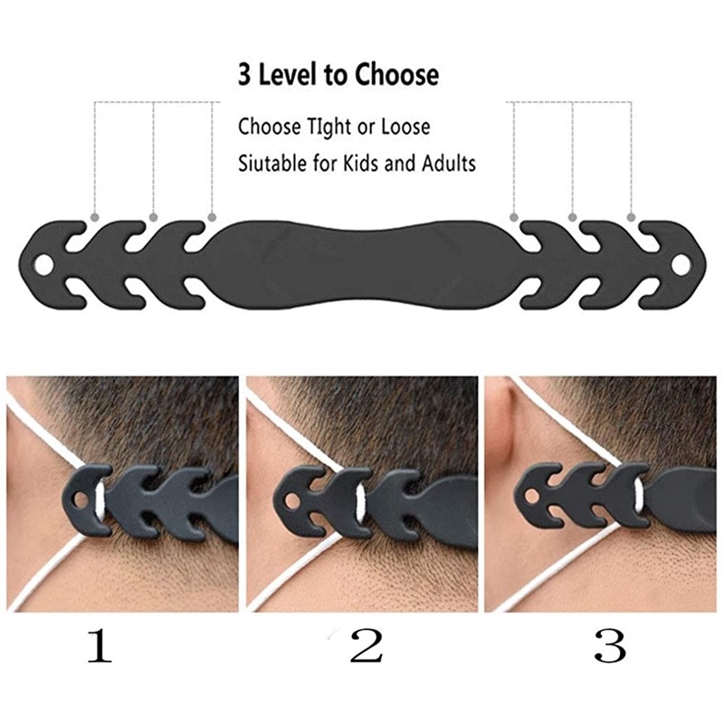 Dây Đeo Khẩu Trang Bằng Silicone Chống Trượt Giảm Đau Tai