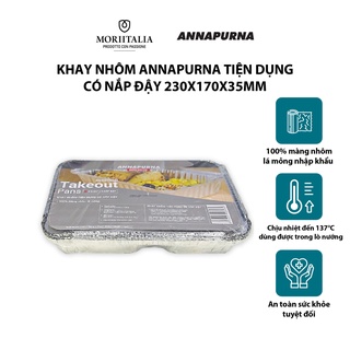 Khay nhôm Annapurna tiện dụng có nắp đậy Moriitalia 0003070