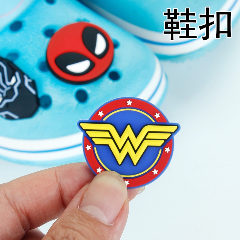 Hoạt Hình Phụ Kiện Trang Trí Giày Trẻ Em Hình Deadpool / Siêu Anh Hùng / Người Sắt / Người Dơi / Jibitz Charm Marvel Croc Jibbits