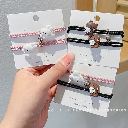 Vòng tay nam châm thiết kế dễ thương phong cách đơn giản cho cặp đôi