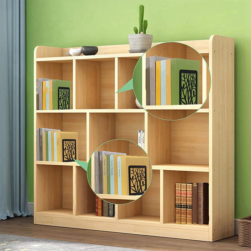 Book Ends, Book Ends for Shees, Decorative Bookends for Books, Bookends for School, Home Or Office (Black, 1 Pair)