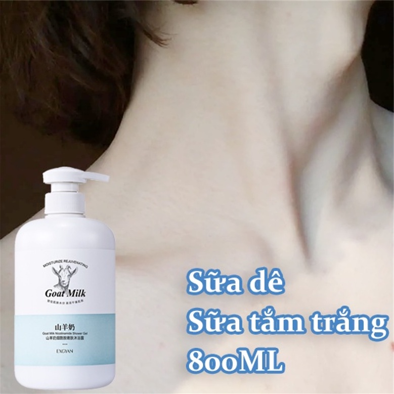 Sữa tắm sữa tắm trắng da sữa tắm cho bé 800ML Làm sạch bụi bẩn trên da Làm trắng da Có sẵn cho nam và nữ dưỡng ẩm