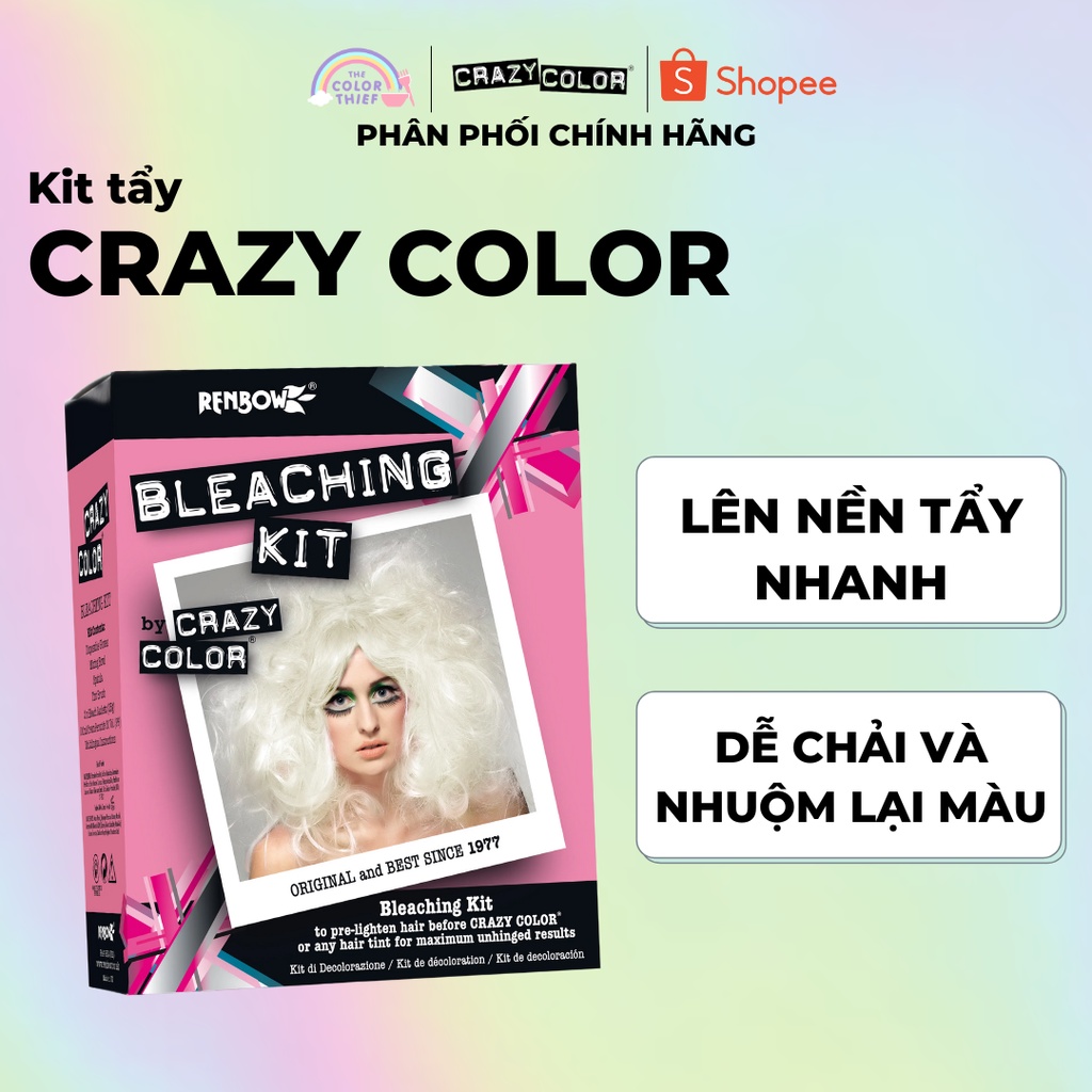 Set tẩy tóc Crazy Color Bleaching Kit