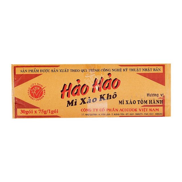 Thùng mì xào Hảo Hảo tôm hành 30 gói×75g