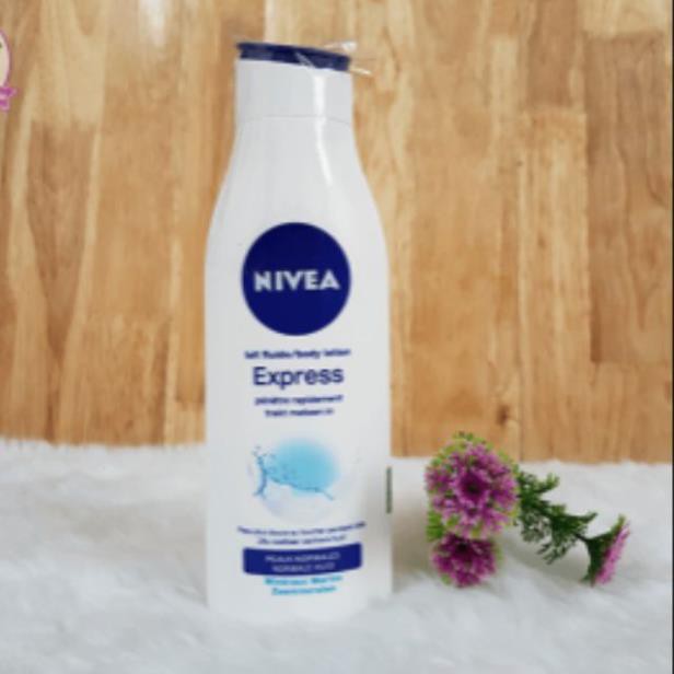 Sữa dưỡng thể Nivea Body Lotion Express 250ml cấp ẩm, làm mềm da cao cấp, trắng hồng tự nhiên - chính hãng Đức 100%