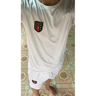 [Freeship]Bộ cộc  Nam Thời Trang Cao Cấp - { áo gucci trắng }