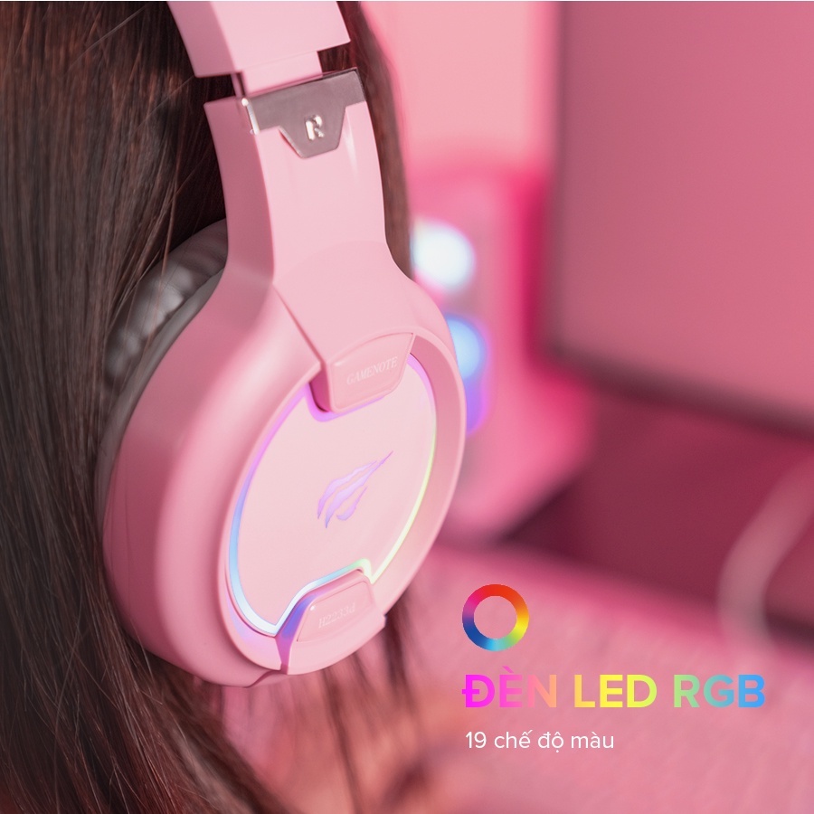 [Mã giảm 10% đơn 99K] Tai Nghe Mèo HAVIT H2233D, Driver 50mm, Đèn LED RGB, Mic Khử Ồn - Chính Hãng BH 12 Tháng Dizigear