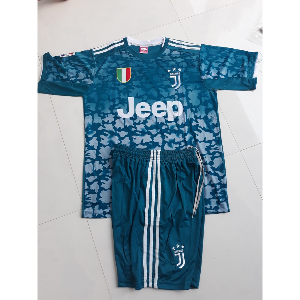 ÁO ĐÁ BANH CLB JUVENTUS 2019-2020 MÀU XANH LOANG