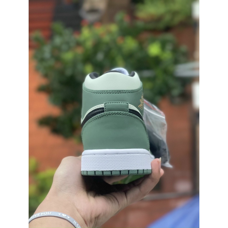 (Full Box + Sale ) Giày Thể Thao Air Jordan 1 Mid SE Dutch Green Cổ Siêu Đẹp Dành Cho Nữ | BigBuy360 - bigbuy360.vn