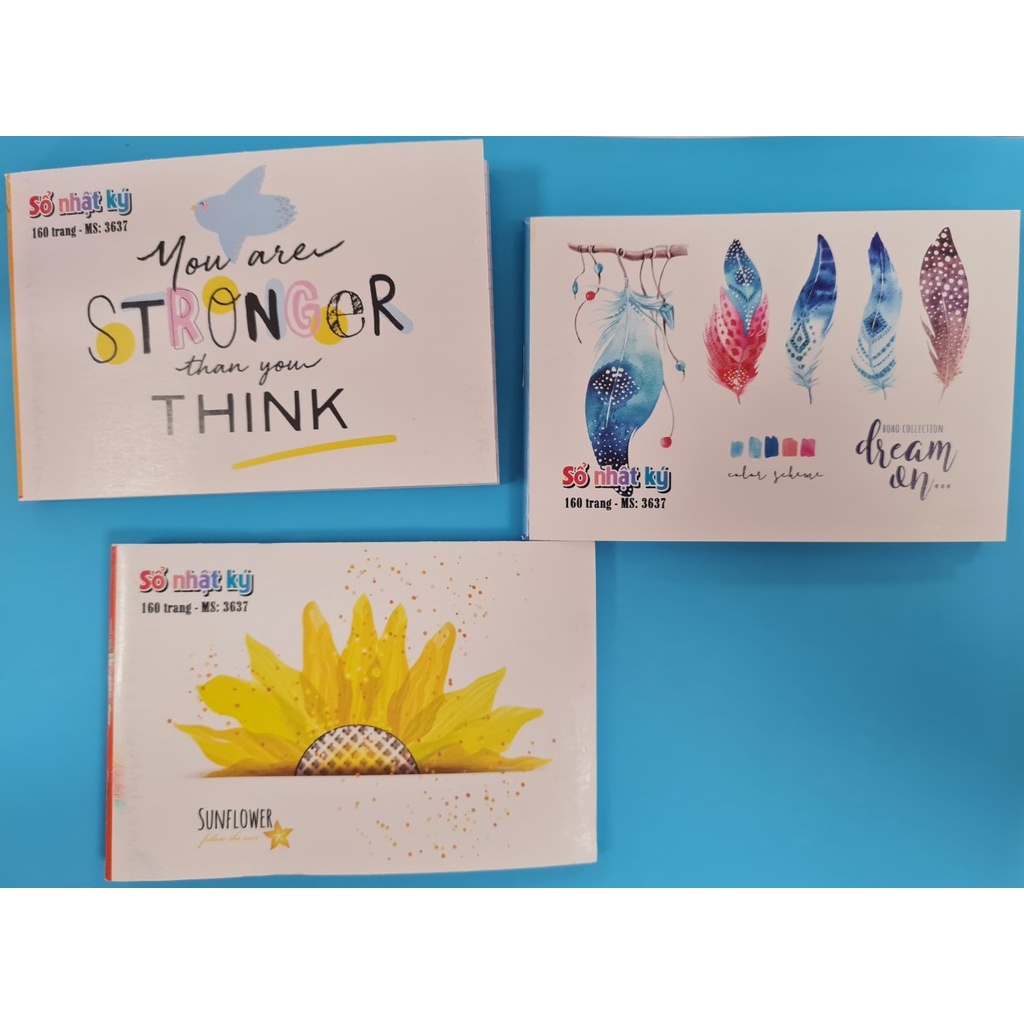 Sổ ghim 160 trang Hải Tiến 3637 I Sổ nhật ký kẻ caro nhỏ gọn - 1 quyển