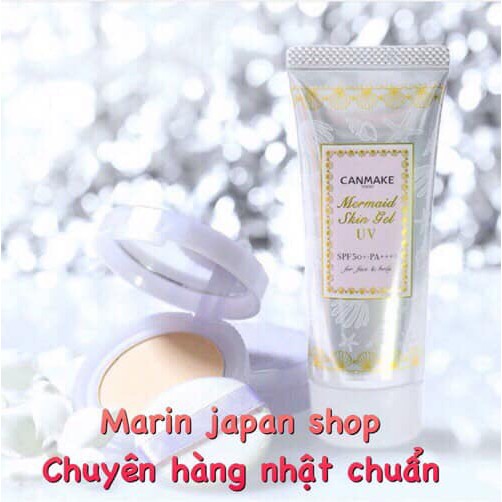 (SALE 350k -> 235k )KEM LÓT CHỐNG NẮNG-MERMAID SKIN GEL UV CANMAKE NHẬT BẢN