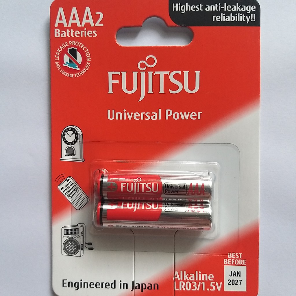 Pin AAA Fujitsu alkaline vỉ 2 viên loại tốt