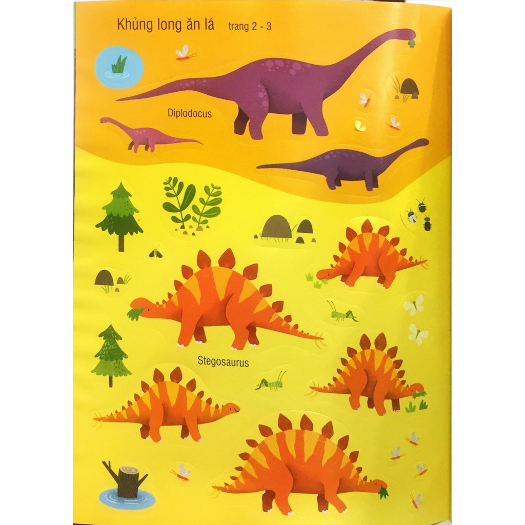 Sách - First Sticker Book - Sách Dán Hình Đầu Đời Cho Bé - Khủng Long (Dành Cho Trẻ Em Từ 3-8 Tuổi)