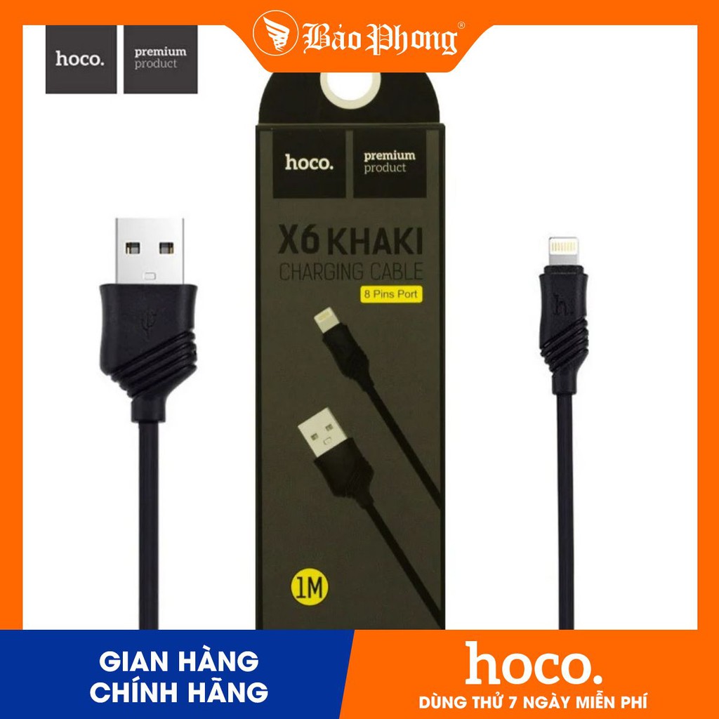 Cáp iPhone Lighting HOCO X6 truyền dữ liệu 1m