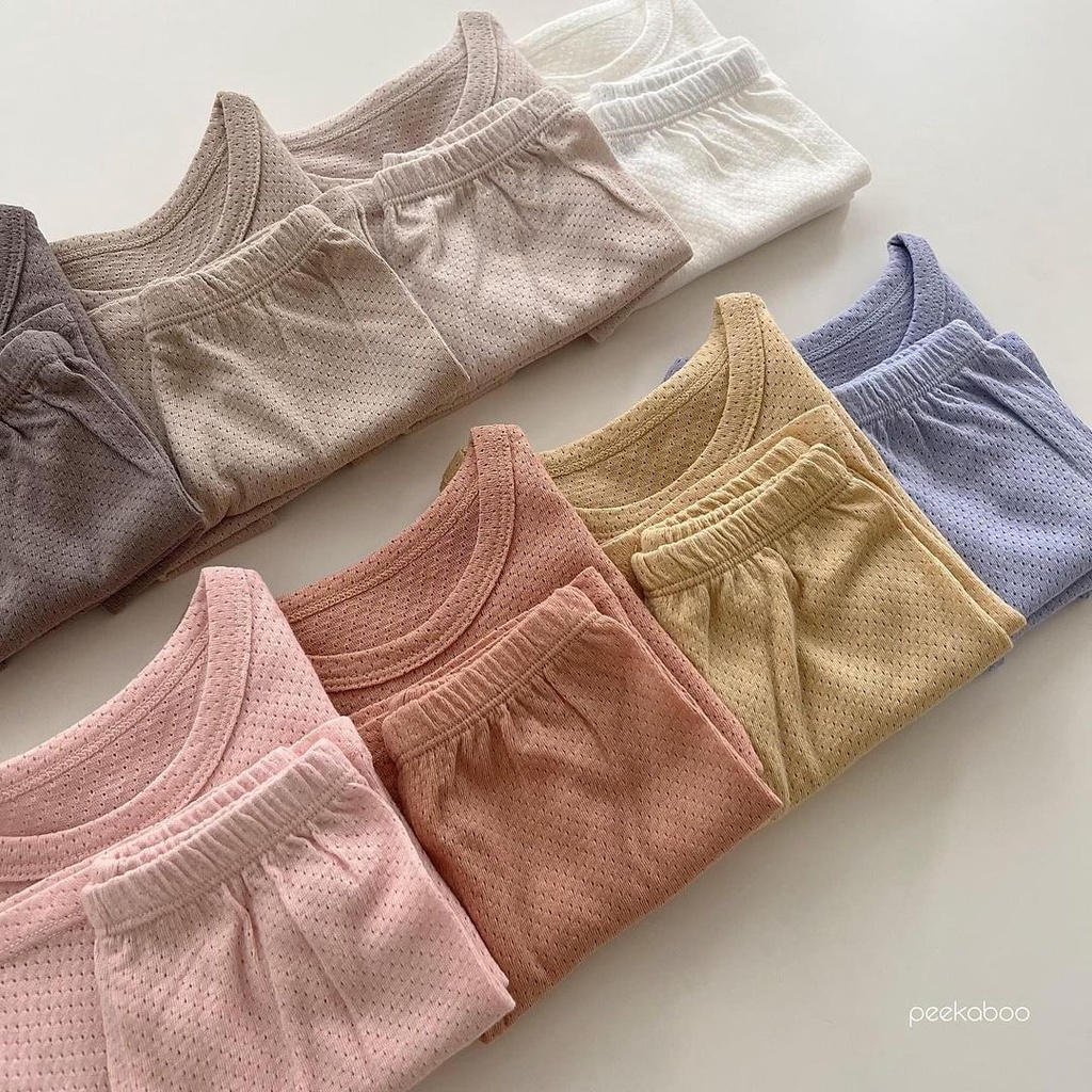 Bộ suit/cộc có tay Pong Pong Peekaboo chính hãng nội địa Hàn cho bé