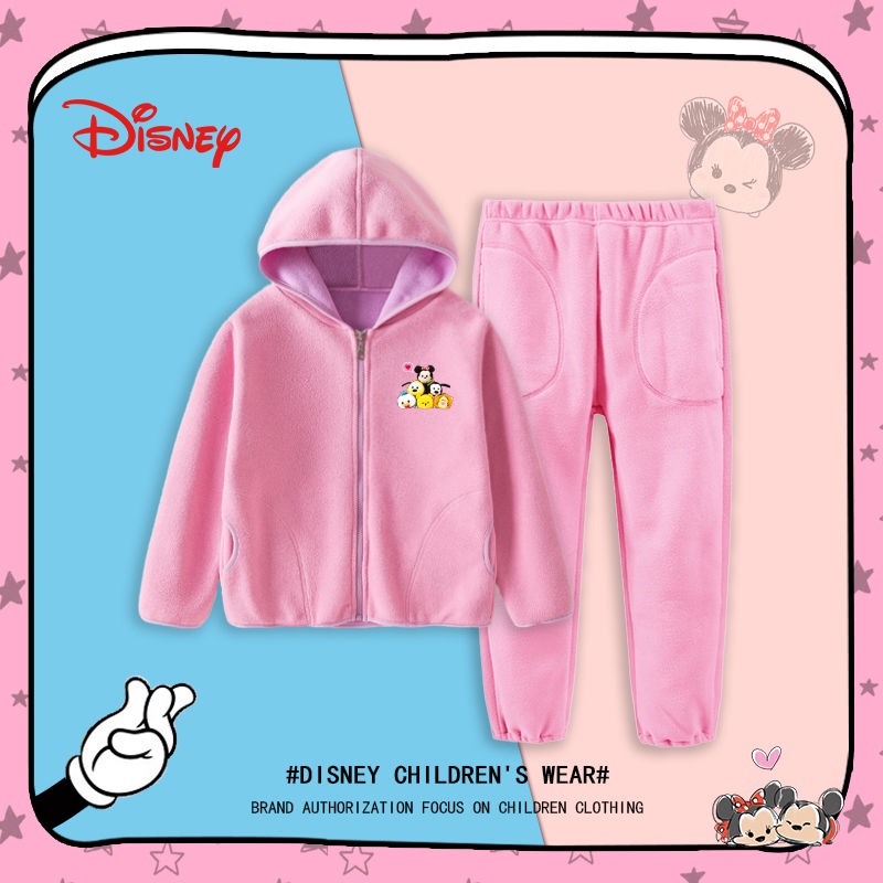 Bộ Đồ Có Mũ Trùm Dày Dặn Họa Tiết Disney / Disney Thời Trang Cho Bé Gái