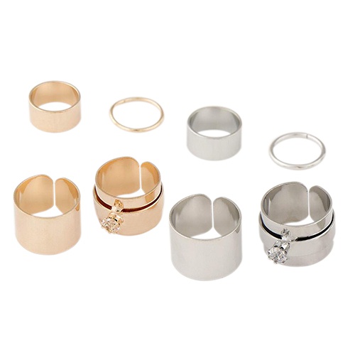 Set 4 nhẫn hợp kim kiểu dáng trẻ trung cá tính cho nữ