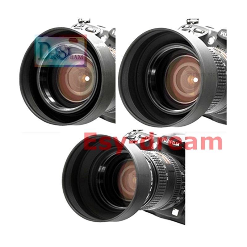 Loa che chắn lens bằng sillicone 3 tầng 3 trong 1 dùng cho Canon Nikon Sigma 77mm