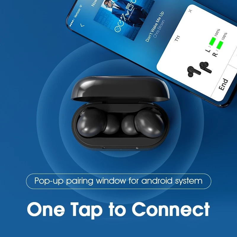 Tai Nghe Bluetooth 5.0 Qcy T11 Tws Cổng Type-C Chất Lượng Cao