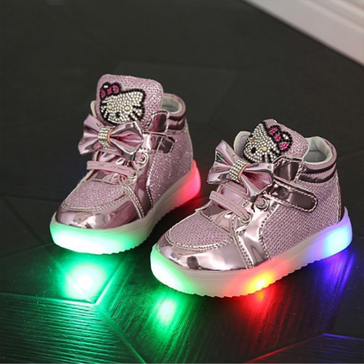 Giày thể thao bé gái phát sáng - giày trẻ em 1 - 3 tuổi - giày bata cho bé gái có đèn