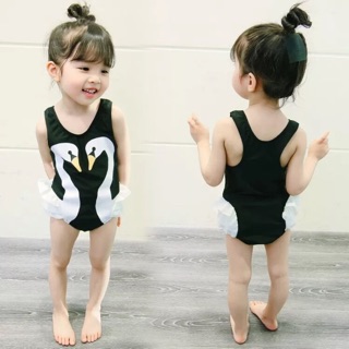 Áo bơi liền thân cho bé gái hình hạc trắng (7/6 về đủ size)
