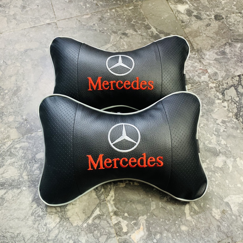 Gối Tựa Đầu Ô Tô Có Thêu Logo Cao Cấp, Chống Đau Mỏi Gáy theo hãng xe Toyota, Chevrolet, vv